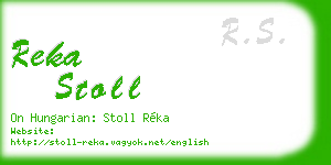 reka stoll business card